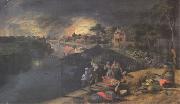 Gillis Mostraert Scene of War and Fire (mk05) oil painting reproduction